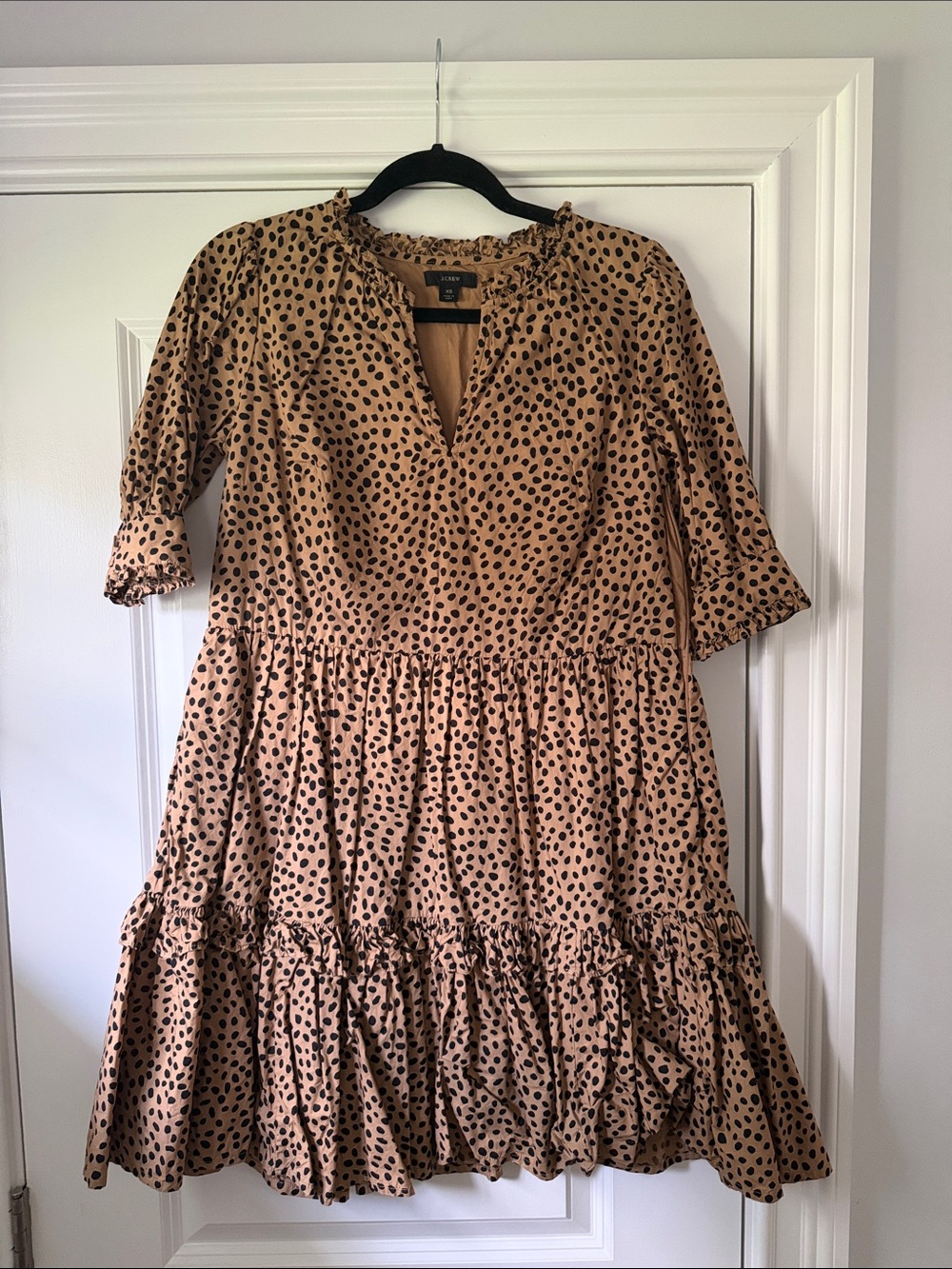 J Crew Leopard Tiered Dress